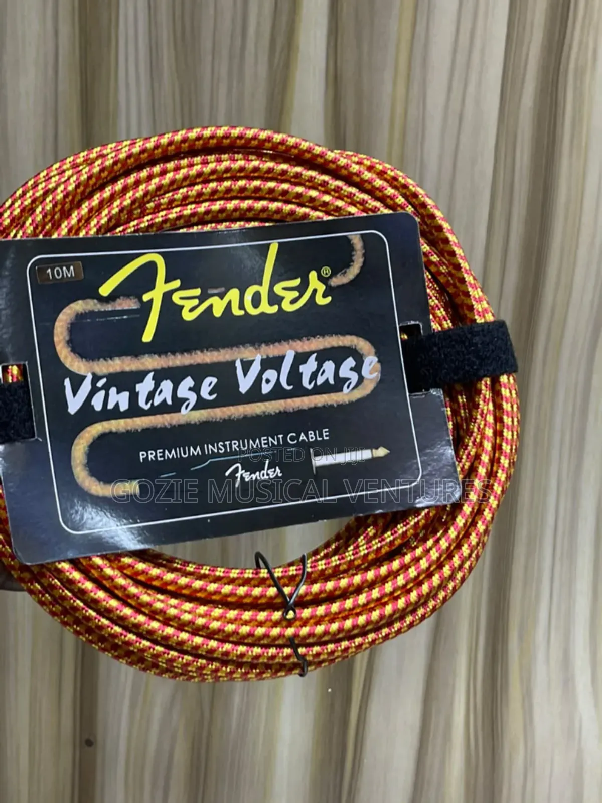Fender 10mete Premium Instrument Cable Jack to Jack for Guitar Piano