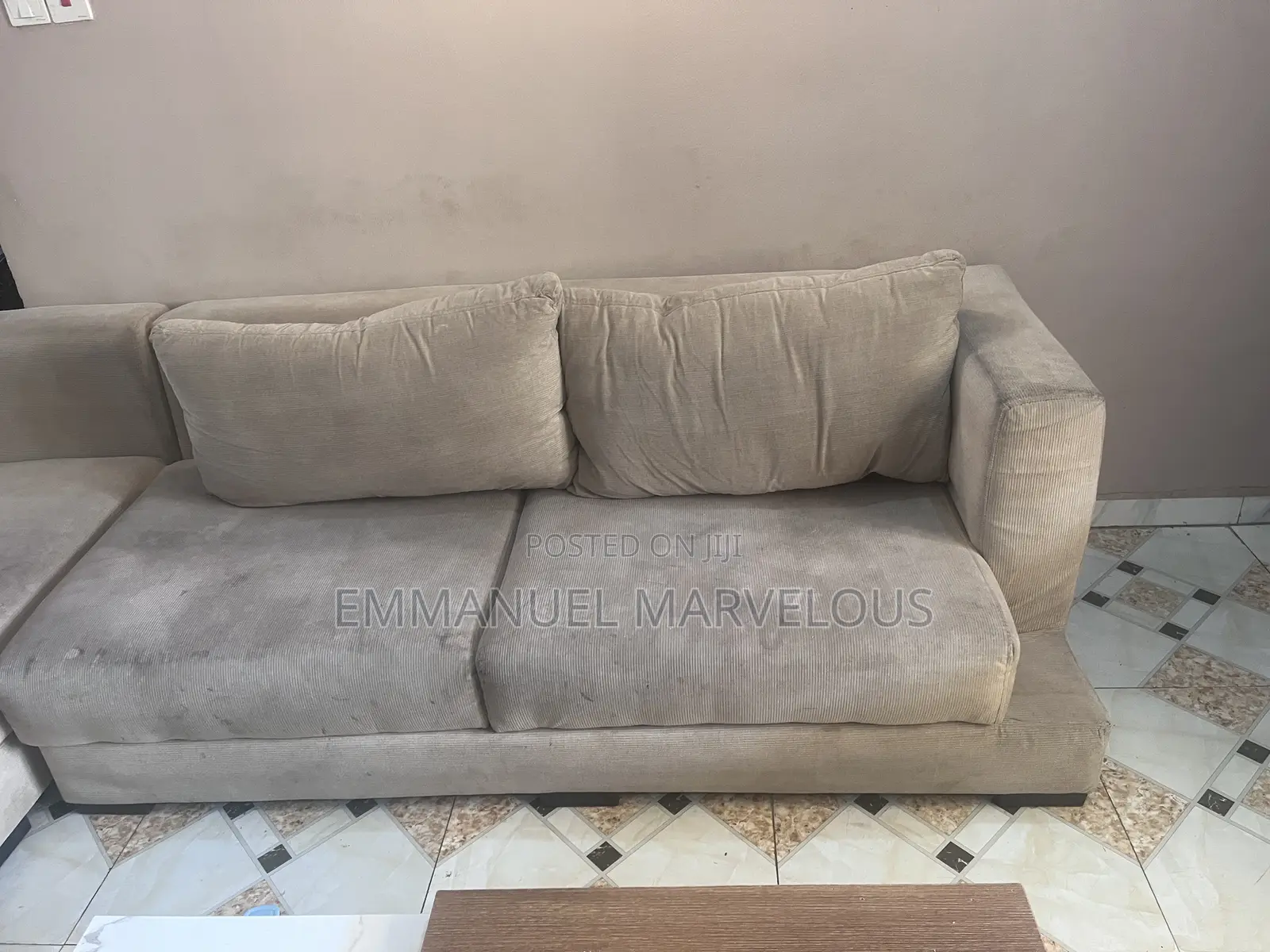 L-Shaped Couch and Centre Table