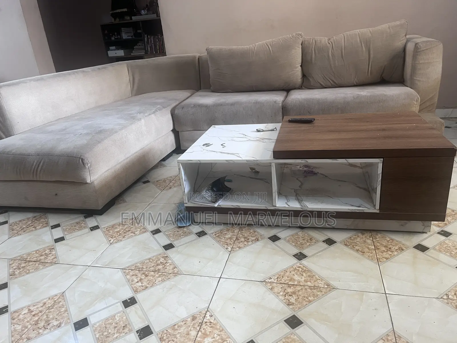 L-Shaped Couch and Centre Table