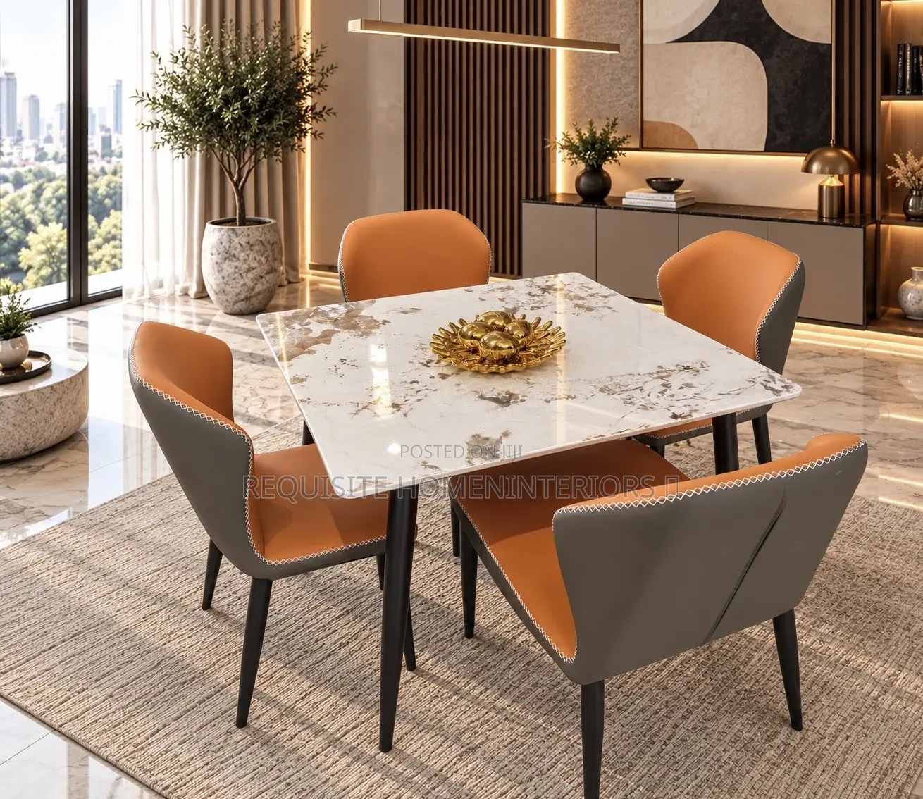 Modern 4 Seater Dining Set