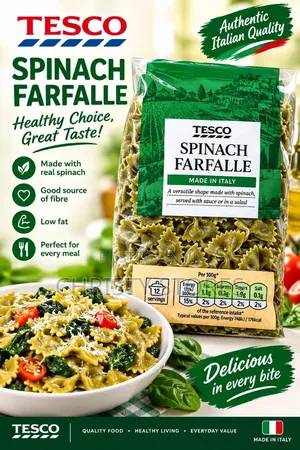 Spinach Farfelle