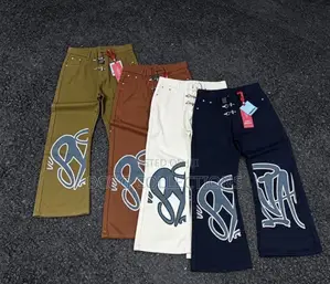 Designer Graphic Script Loose-Fit Streetwear Trousers