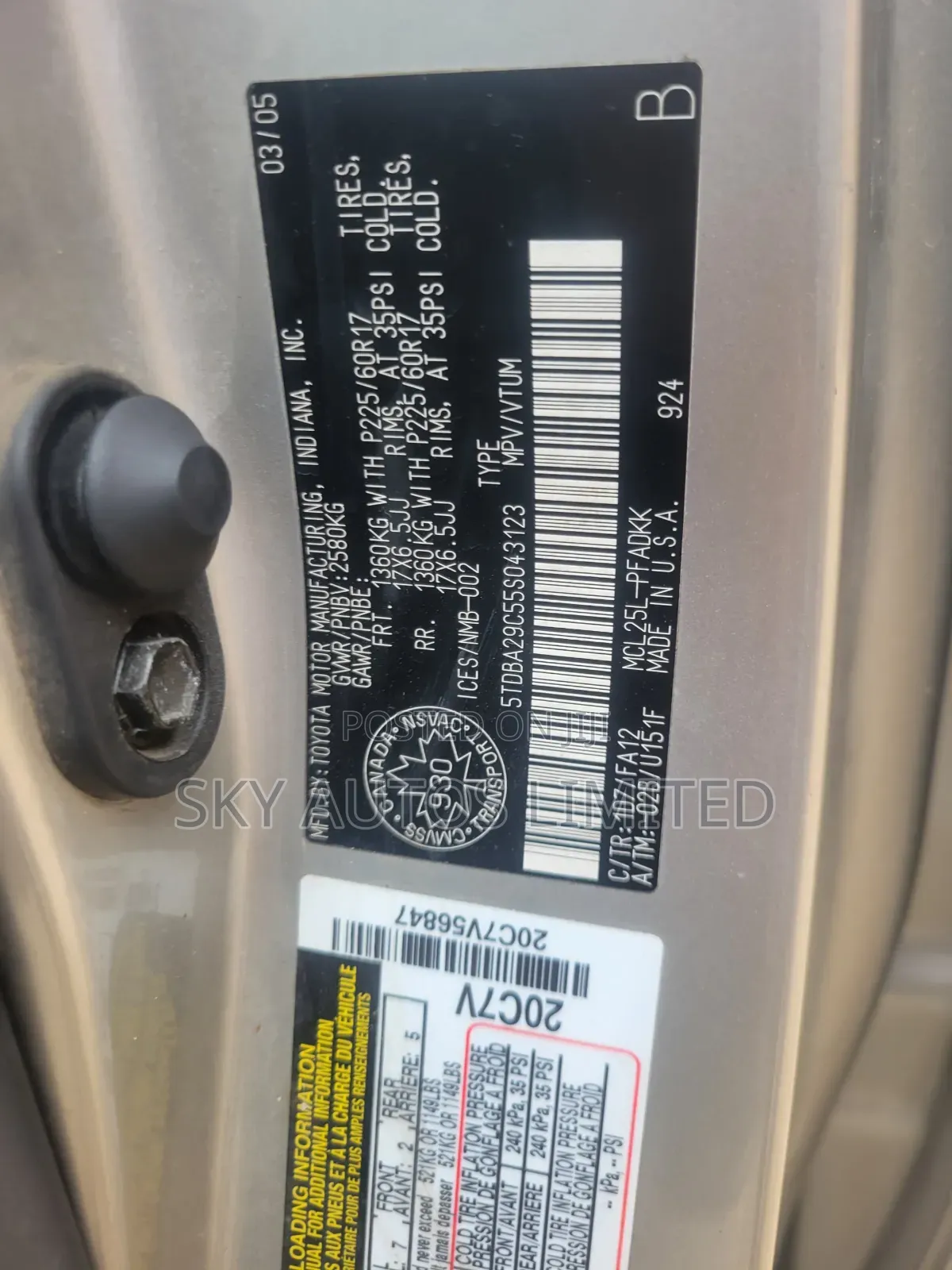 Toyota Sienna LE AWD 2005 Silver