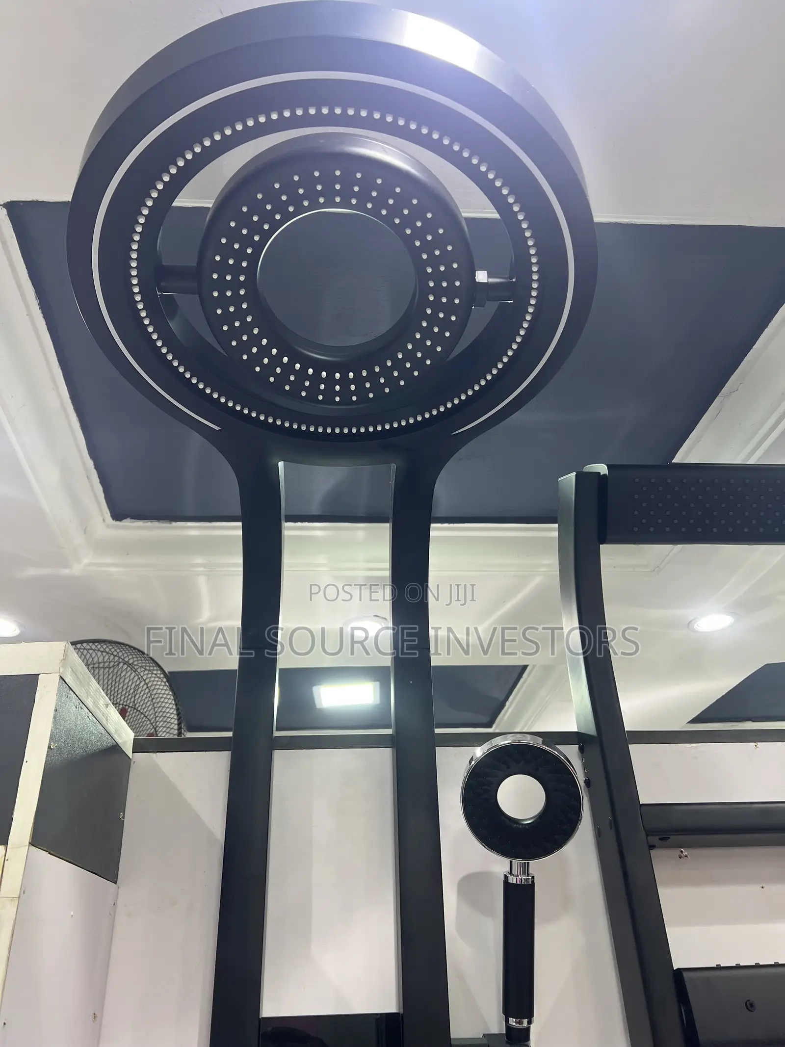 Black Multifunctional Thermostatic Shower Panel