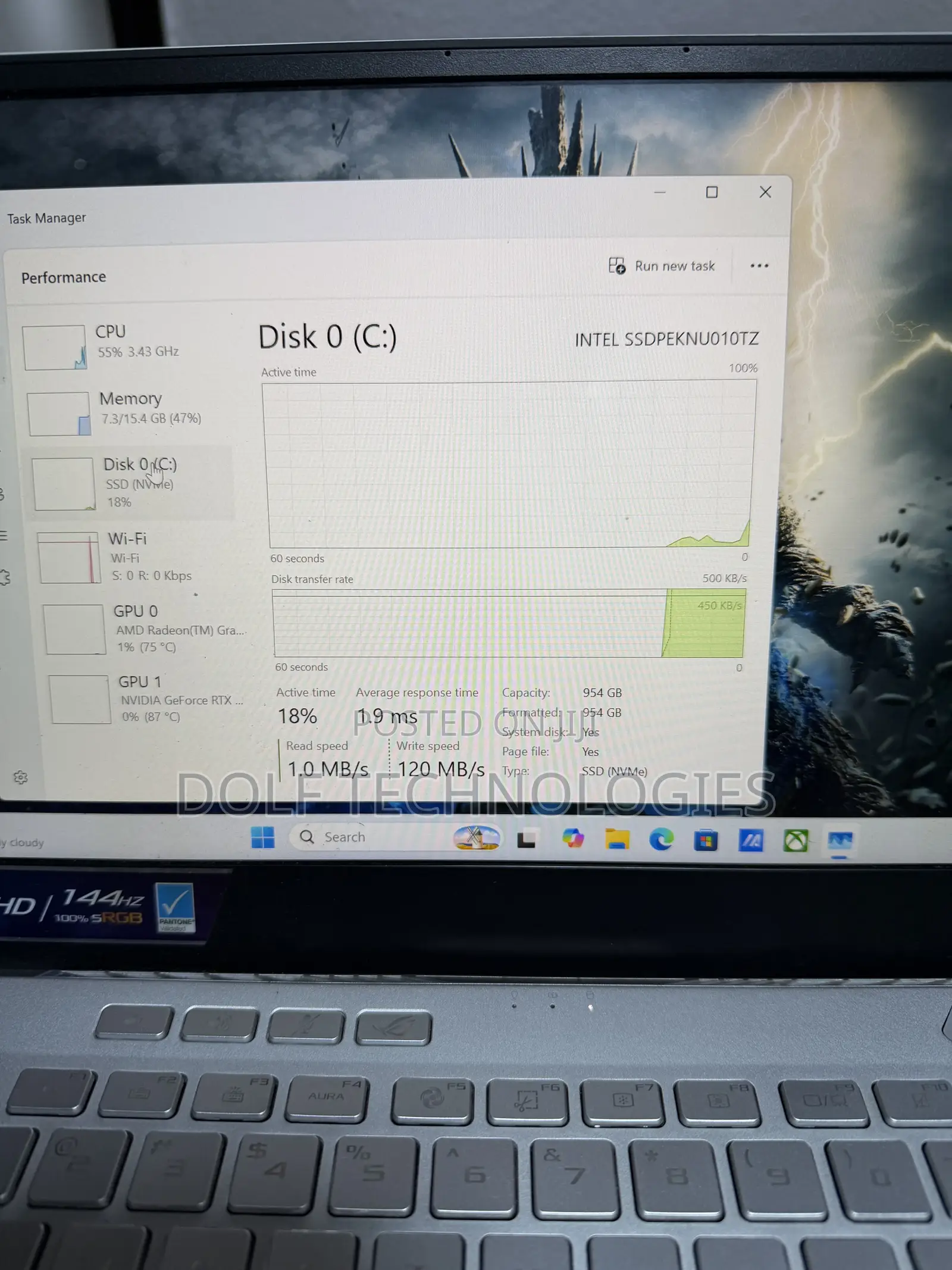 Laptop Asus ROG Zephyrus G14 16GB AMD Ryzen 9 SSD 1T