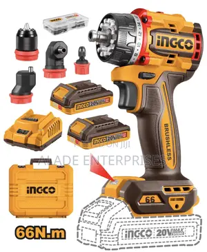 Ingco Cordless Multi-Head Drill Driver 66nm 20v