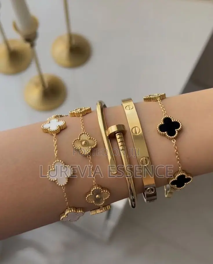 Layered Gold Bracelet Stack