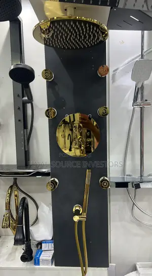 Luxury Gold Conduit Shower Set