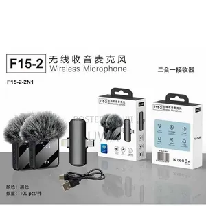 F15-2 Wireless Lapel Mic With 2-in-1 Receiver (Type-C Lightning)