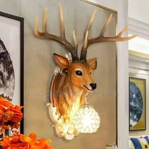 Luxury Deer Head Wall Light – Gold Decorative LED Wall Lamp