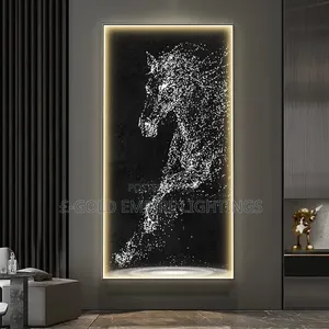 Luxury LED Horse Wall Art Light – Modern Illuminated Wall Lamp
