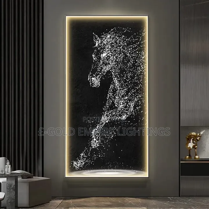 Luxury LED Horse Wall Art Light – Modern Illuminated Wall Lamp