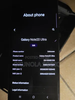 Samsung Galaxy Note 20 Ultra 256 GB Black