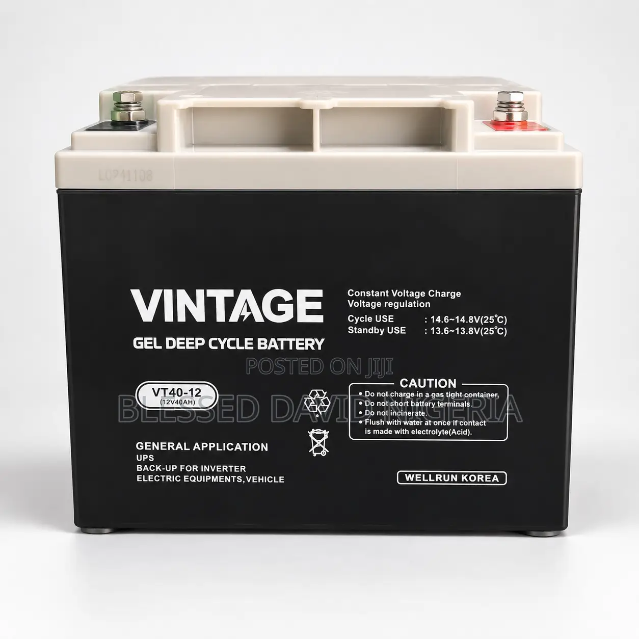 Vintage 12V 40Ah Deep Cycle Gel Battery VT40-12