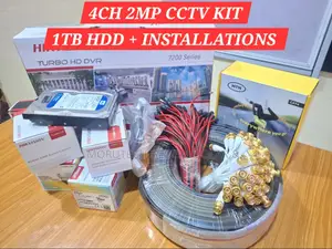 4ch 2mp CCTV Kit + 1tb HDD Installation