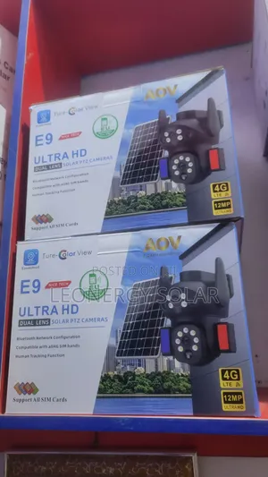 Essecloud Dual Lens Solar Camera AOV 12mp ( All 4g Sim Enable)