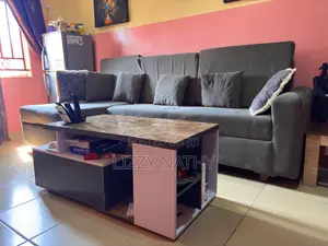 L Shaped Sofa and Table