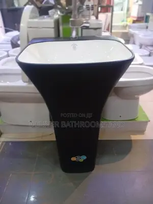 Free Standing Wash Hand Basin, Black White