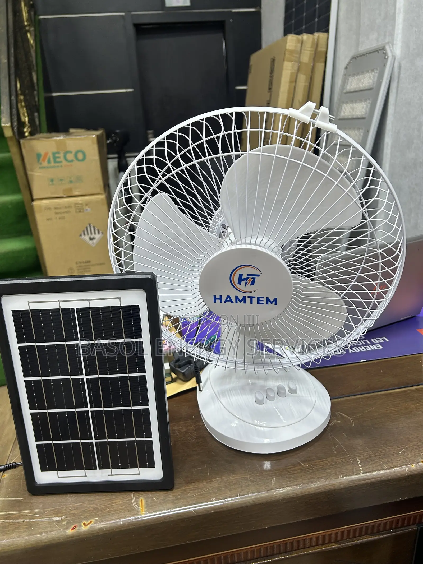 Solar Rechargeable Table Fan