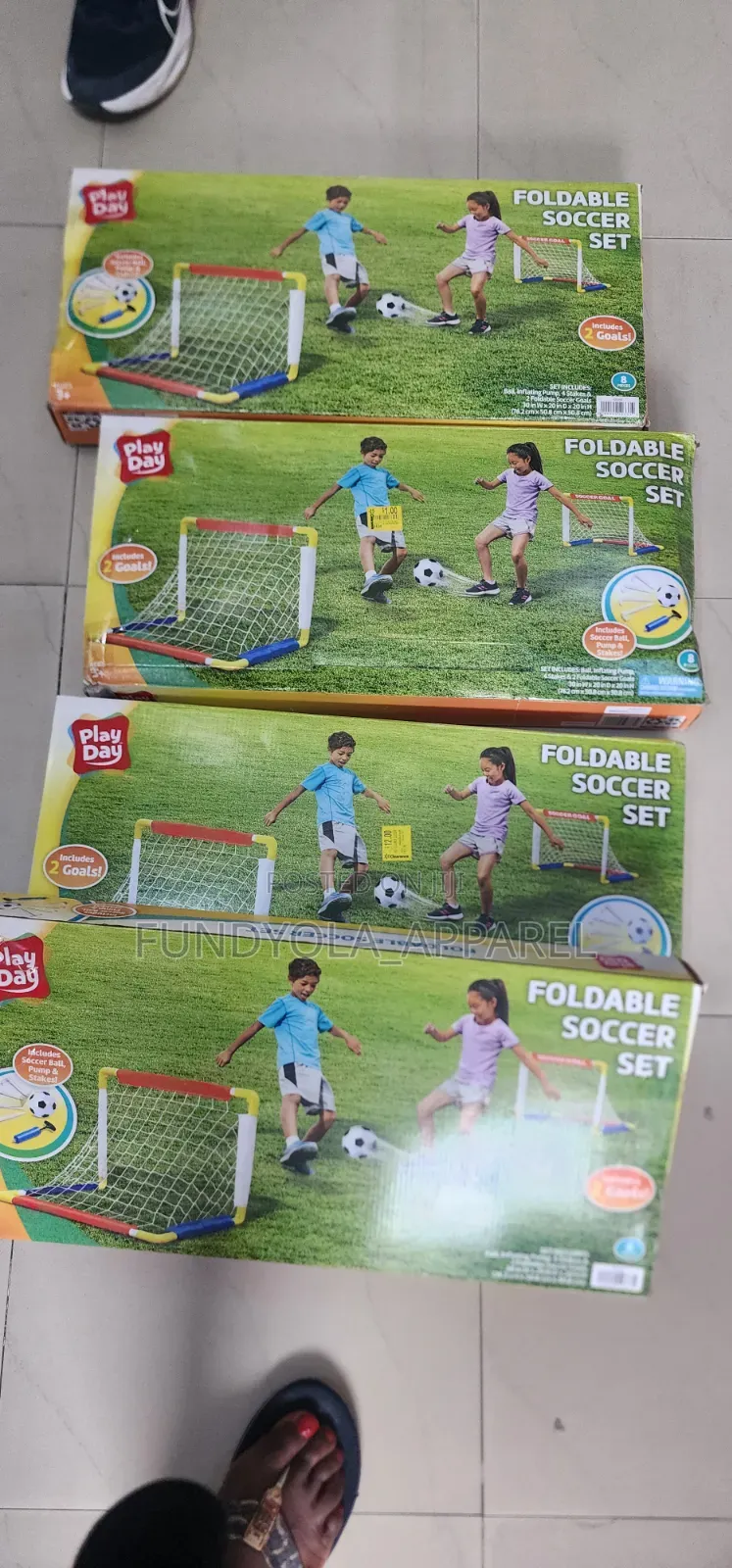 Portable Foldable Soccer Set Goal Post