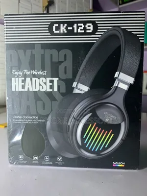 CK-129 Extra Bass Wireless Bluetooth Headset – Foldable With RGB LED