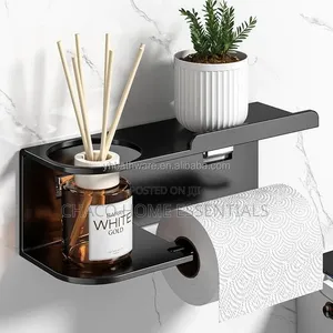 Toilet Paper / Tissue Holder With Diffuser Slot Storage Shelf