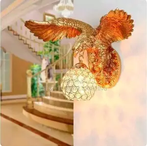 Luxury Eagle Crystal Wall Sconce - For Living Room, Staircase, Hotels