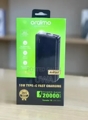 Original 15W Type C 20,000MAH ORAIMO Power Bank