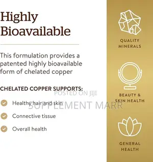 Chelated Copper Supplements – Essential Trace Mineral X 100