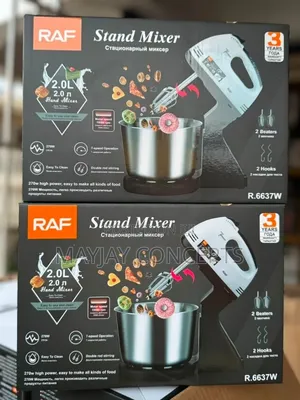 RAF 2L 270W Stand Mixer 7 Speed With Beaters and Dough Hook–R.6637W