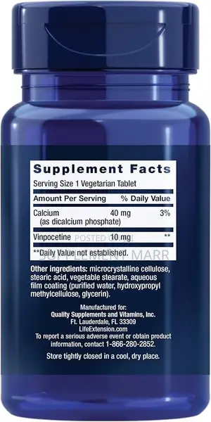 Vinpocetine Periwinkle Extract 100 Tablets Concentration Memory
