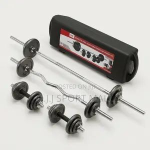 55KG Adjustable Chrome Dumbbell Set With Storage Box