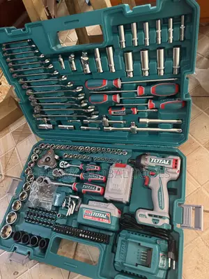 TOTAL 151PCS Complete Professional Tool Kit – 20V Brushless Impact