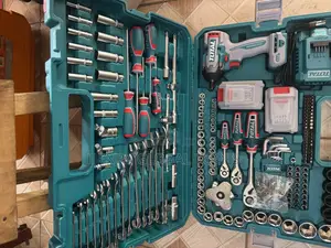TOTAL 151PCS Professional Tool Set – 20V Cordless Impact Wrench