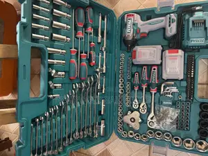 TOTAL 151PCS Professional Tool Set – 20V Cordless Impact Wrench