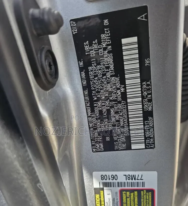 Toyota Sequoia 2008 Silver