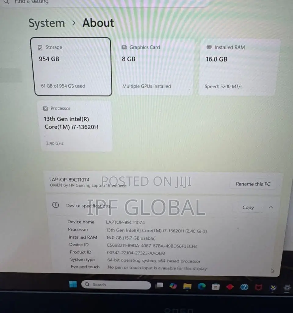 Laptop HP Omen 16 16GB Intel Core i7 SSD 1T