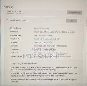 Laptop HP 15 8GB Intel Core i5 SSD 256GB