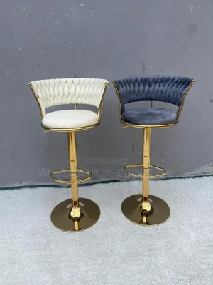 Velvet Adjustable Swivel Bar Stool