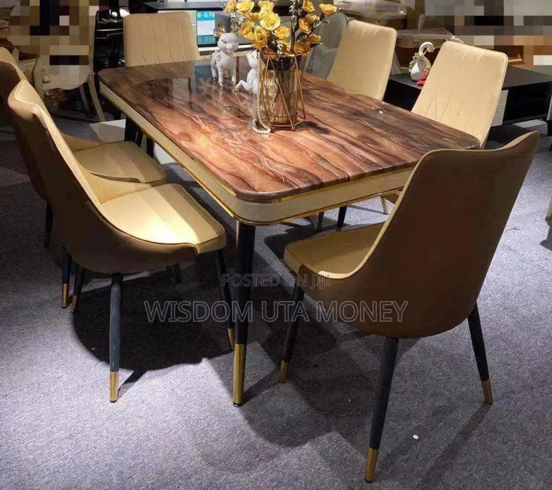 Executive Marble Dining Table by 6 Seater