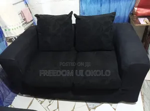 3 Piece Black Sofa Set