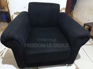 3 Piece Black Sofa Set
