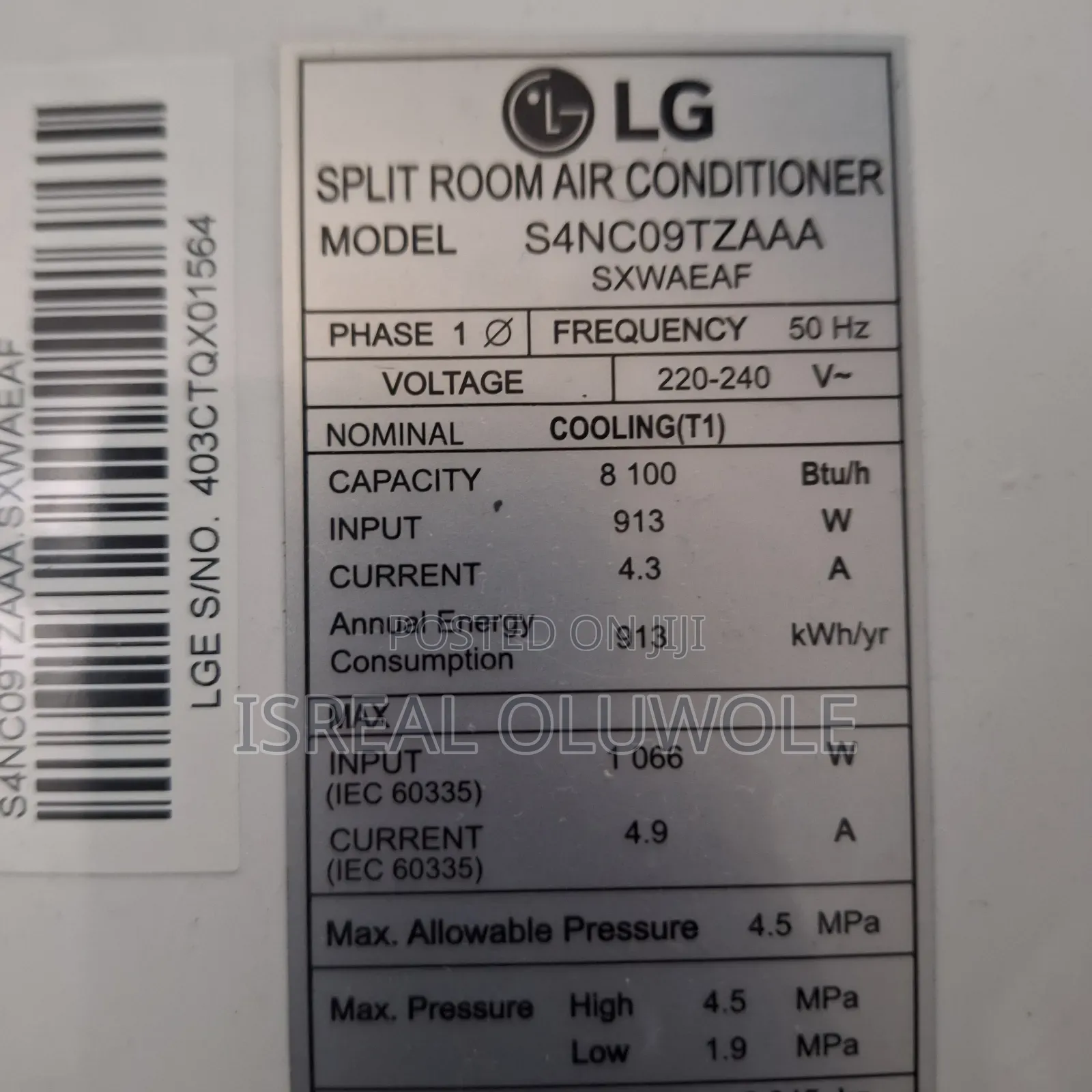 1hp Low Voltage LG AC