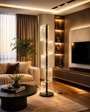 Modern 5-Tier Crystal Spiral Floor Lamp