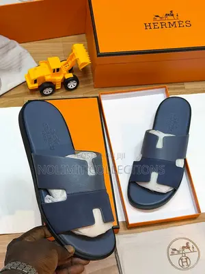 Hermes Two Toned Leather Slides