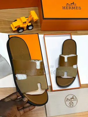 Hermes Two Toned Leather Slides
