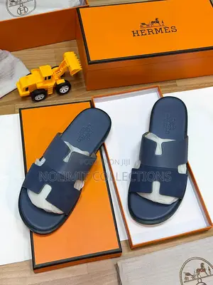 Hermes Two Toned Leather Slides