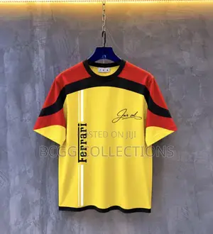 Designer Ferrari Motorsport Color-Block Graphic T-Shirt