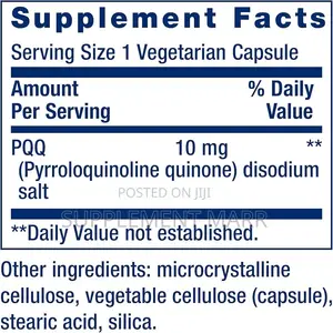PQQ 10mg Pyrroloquinoline Quinone X60