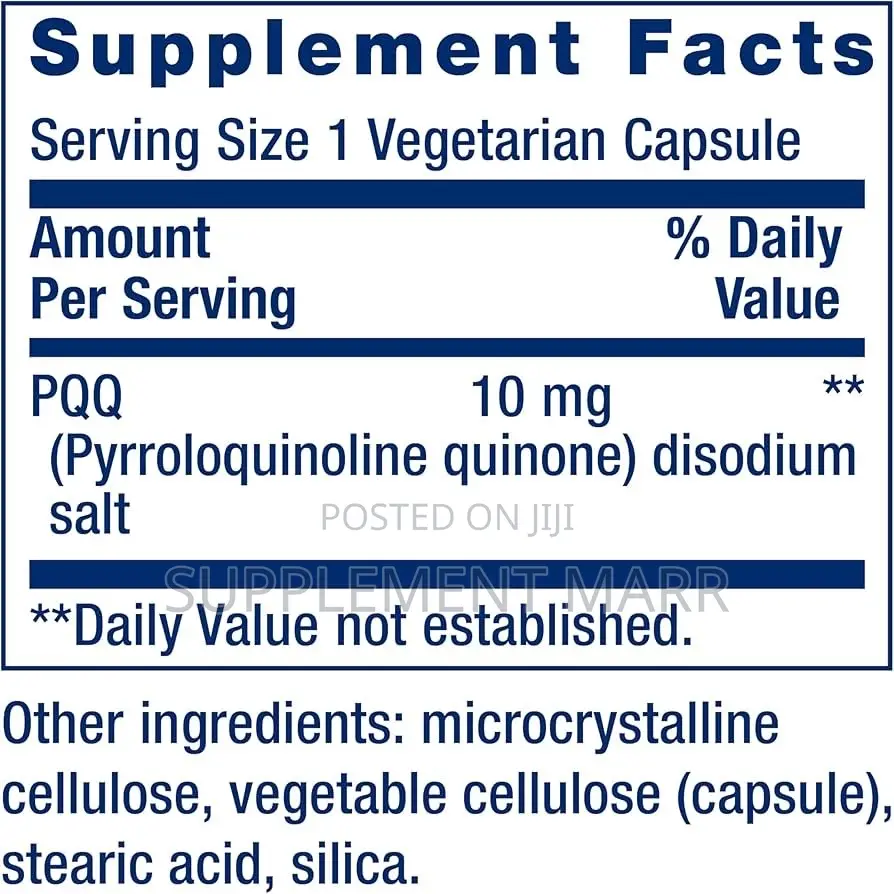 PQQ 10mg Pyrroloquinoline Quinone X60